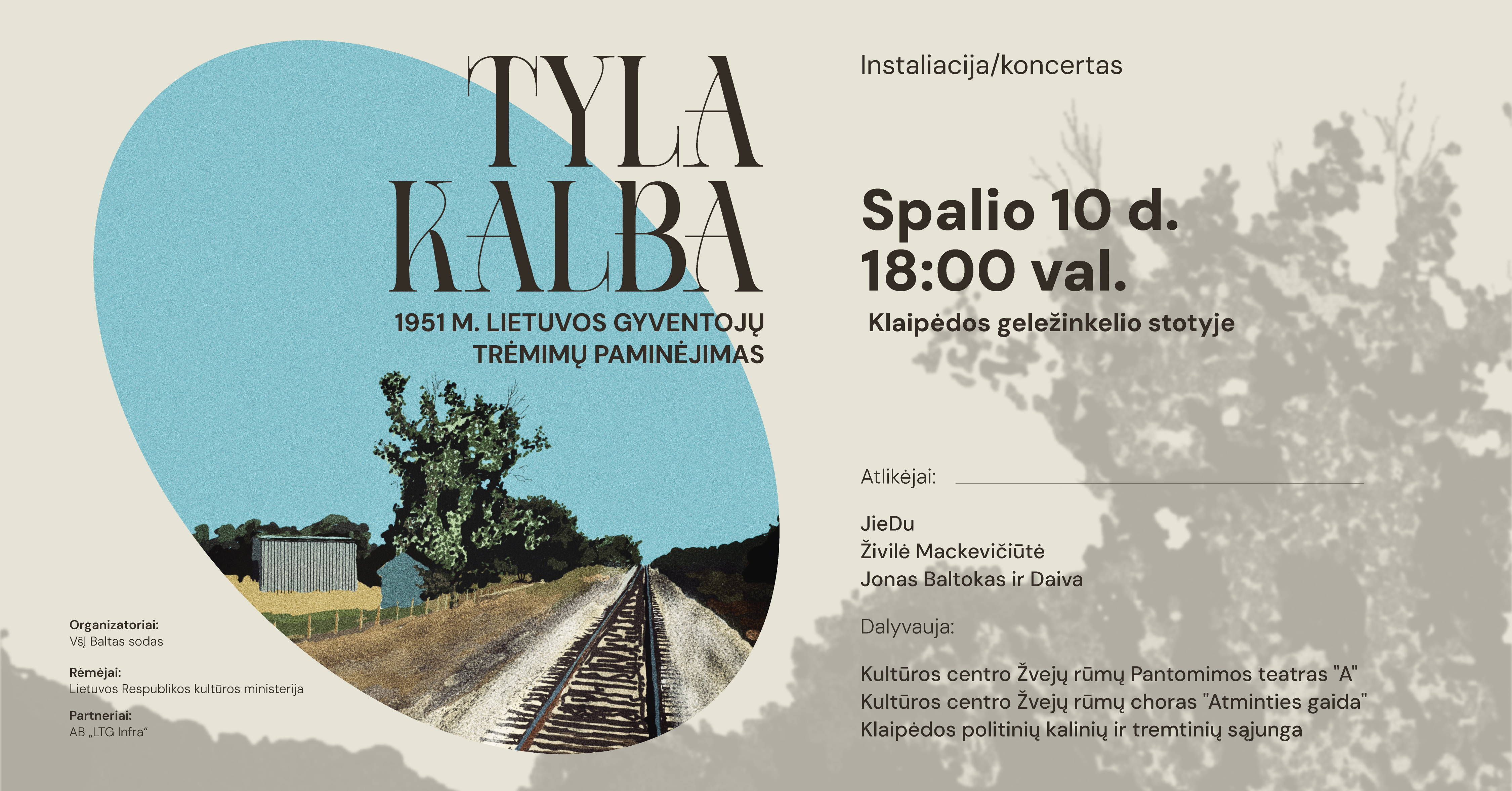 TYLA KALBA - 1951 m. Lietuvos gyventojų trėmimų paminėjimas
